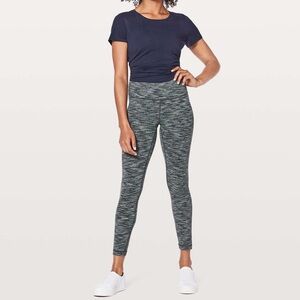 Lululemon Wunder Under Hi-Rise 7/8 Tight 25" - Wee Are From Space Black Slate